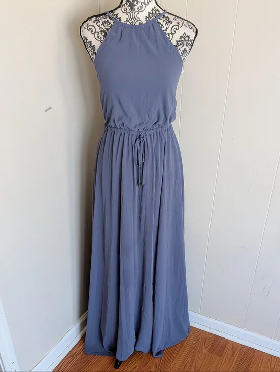 Lulus Be Mellow Denim Blue Maxi Dress - Picture 2 of 5